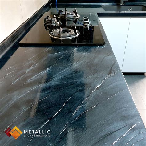 Average Price Php 5,000 per sqm. . Black marble epoxy countertop